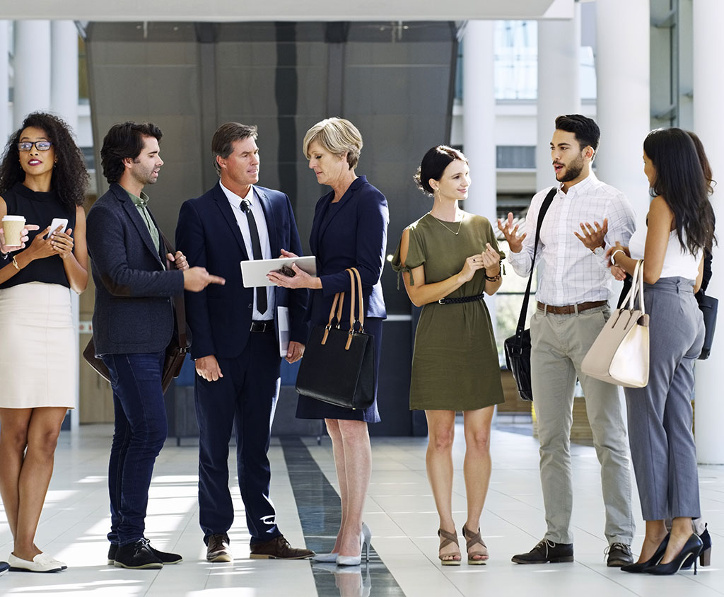 corporate-people-talking